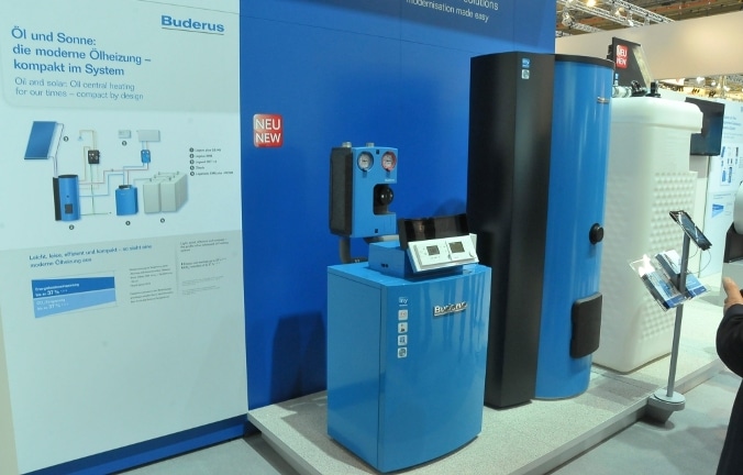 Noch längst kein Standard in deutschen Heizungskellern: Moderne Hybridheizung, wie hier von Heat-Sponsor Buderus. Foto: Urbansky