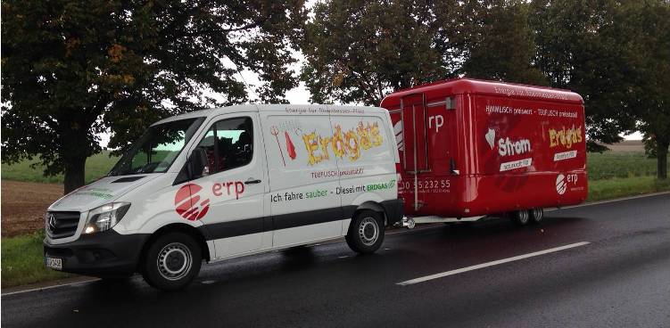 Viel Kraft dank Erdgas: Der umgerüstete Sprinter