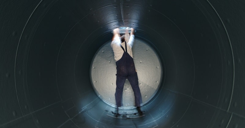 Neuauskleidung eines Alttanks. Foto: Oechssler Tankschutz GmbH