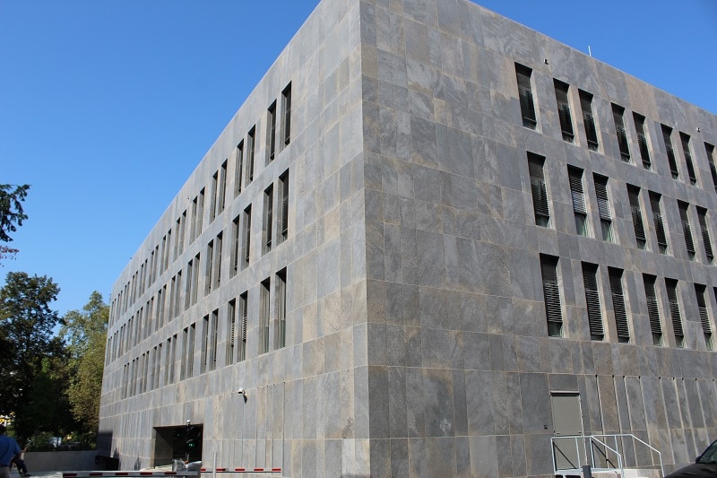 Neubau des hessischen Finanzministeriums im Passivhausstandard. Foto: Urbansky Passivhaus, Lüftung, Kühlung, Betonkernaktivierung, Abwärme