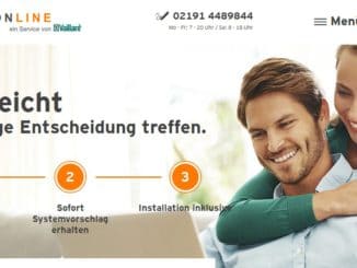 Corpus Delicti: Die Online-Plattform heizungonline von Vaillant weist Endkunden in drei Schritten den Weg zur neuen Heizung. Quelle: Vaillant