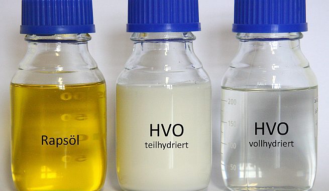 Hydriertes Pflanzenöl (HVO) hat ähnliche Eigenschaften wie Heizöl. Foto: IEC Freiberg Hydriertes Pflanzenöl (HVO) hat ähnliche Eigenschaften wie Heizöl. Foto: IEC Freiberg