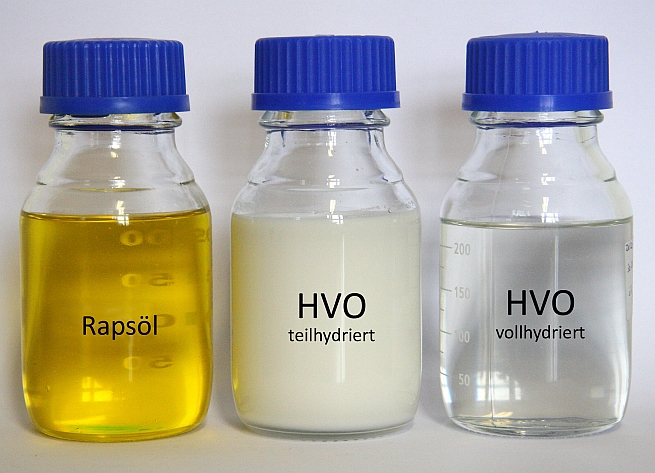 Hydriertes Pflanzenöl (HVO) hat ähnliche Eigenschaften wie Heizöl. Foto: IEC Freiberg