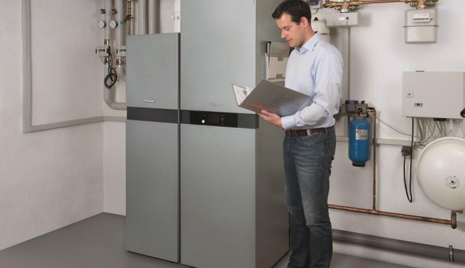 4by3 Brennstoffzellen haben einen hohen Wirkungsgrad, aber sind sehr teuer in der Anschaffung. Deswegen blieb ihnen der Durchbruch im Wärmemarkt bisher verwehrt.Viessmann