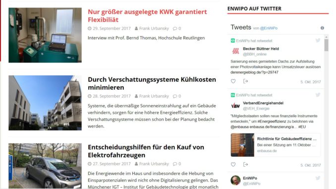enwipo Ein Blog ist ein geeignetes und günstiges Medium, um auf ein Unternehmen aufmerksam zu machen. Screenshot: EnWiPo