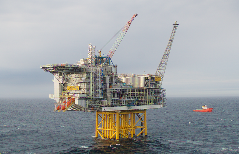 Ölförder-Plattform im Feld Ivar Aasen. Foto: VNG