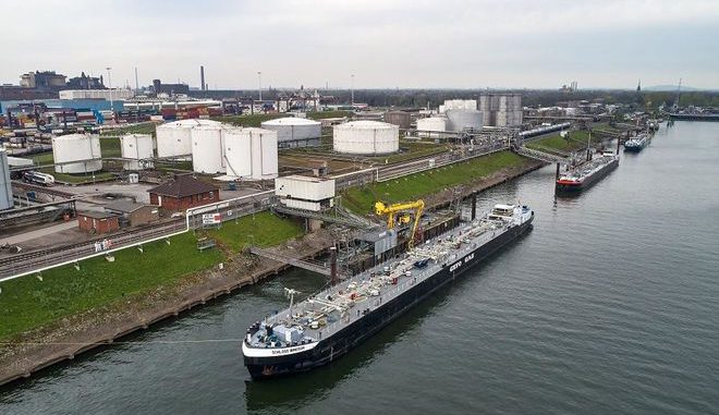 4by3 Die erste Schiffsladung mit Biopropan aus Rotterdam erreicht den Duisburger Hafen. Primagas Energie GmbH & Co. KG