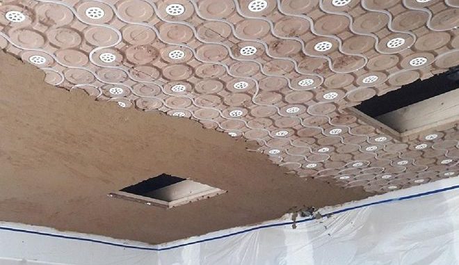 4by3 Kann einfach verlegt werden, ist ökologisch, energieeffizient und sorgt für ein gutes Raumklima: Deckenheizung aus Lehm. Foto: AgrillaTherm