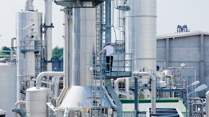 verbiogas_herstellung Biomethan wird aus Biogas in großen Anlagen aufbereitet und direkt ins Erdgasnetz eingespeist. Foto: Verbio