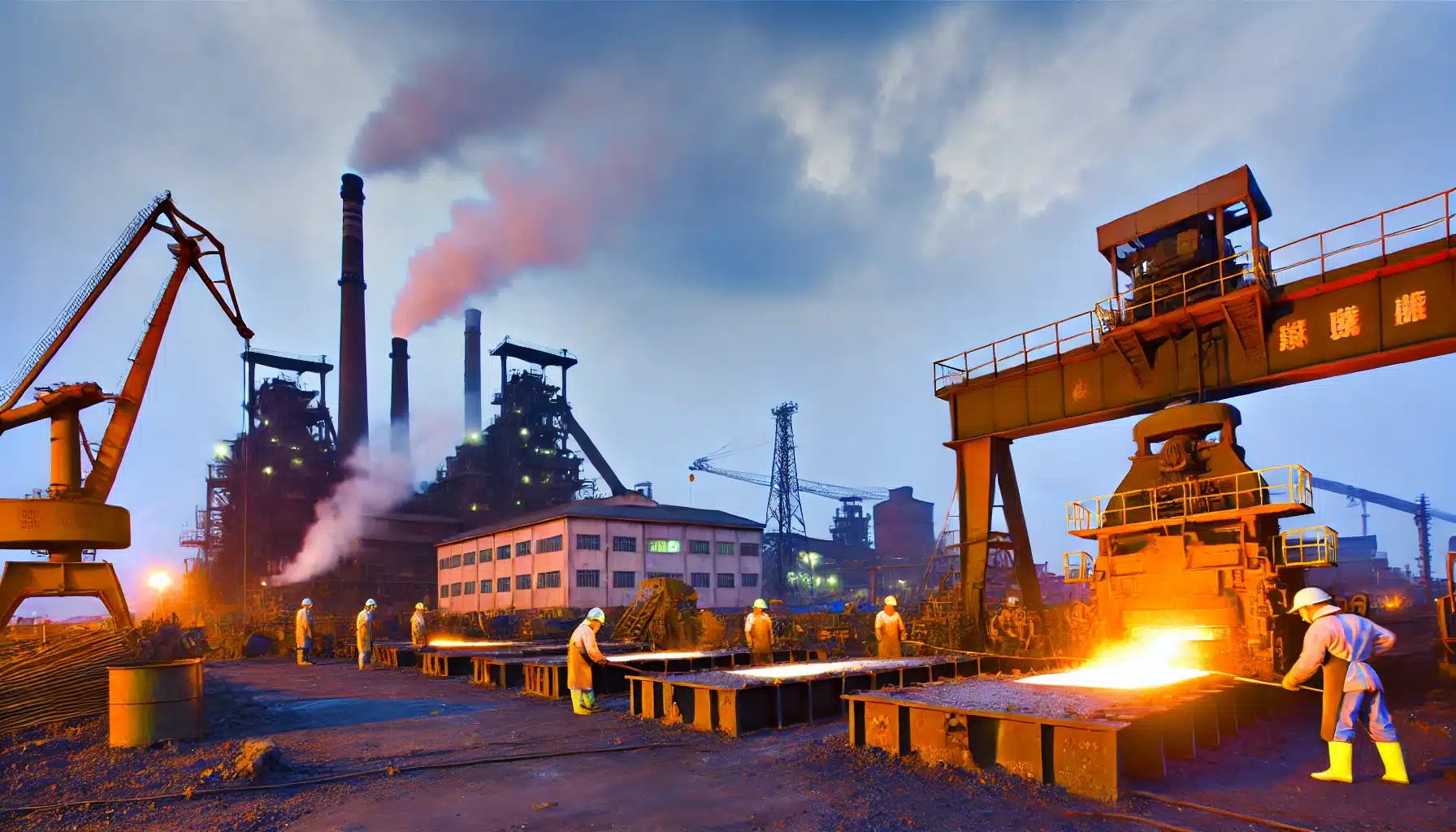 China gehört auch durch seine große Stahlproduktion zu den größten THG-Emittenten der Welt. Forscher suchen nach Auswegen. Grafik generiert mit AI