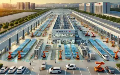 Große Batte­rie­fa­briken sind deutlich effizienter