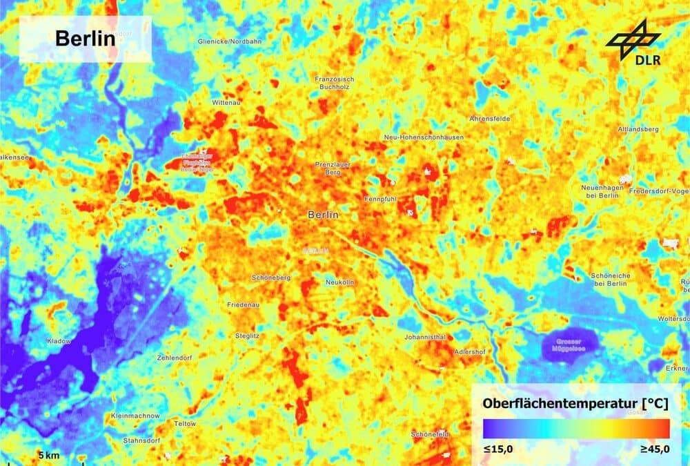 DLR-​Studie zeigt, wo deutsche Städte besonders aufge­heizt werden
